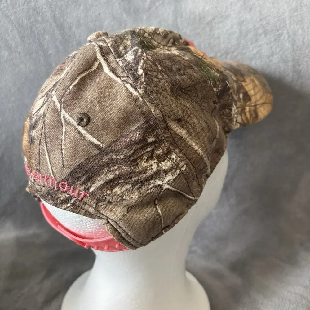 Under Armour Hat Womens Strapback OFSA RealTree Camo Camouflage Pink‎ Logo Hunt